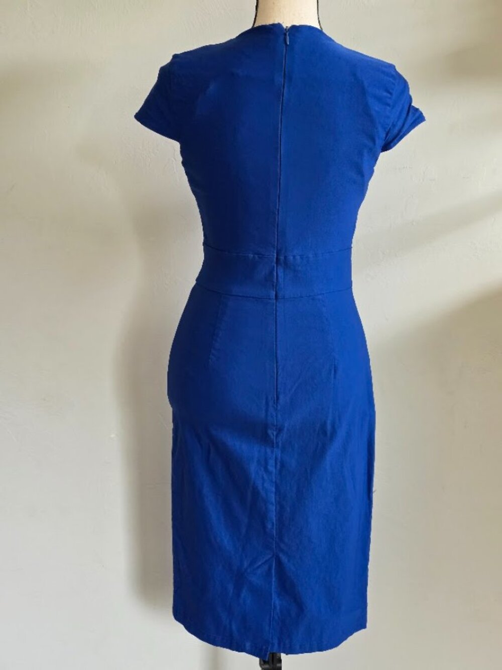 Vintage Grace Karin Royal Blue Bodycon Pencil Dress - Size Small - Picture 4 of 12